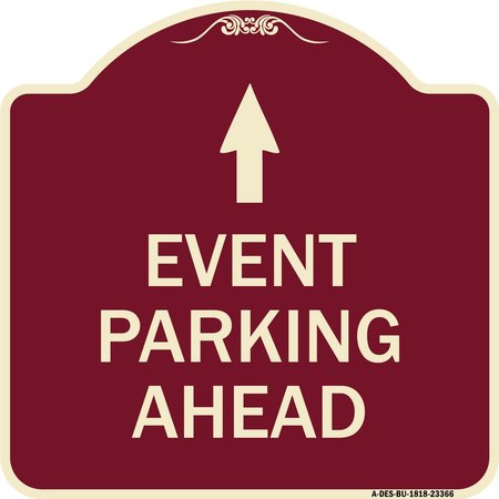 SIGNMISSION Designer Series Parking & Post Kit, Burgundy Heavy-Gauge Aluminum Sign, 18" x 18", BU-1818-23366 A-DES-BU-1818-23366